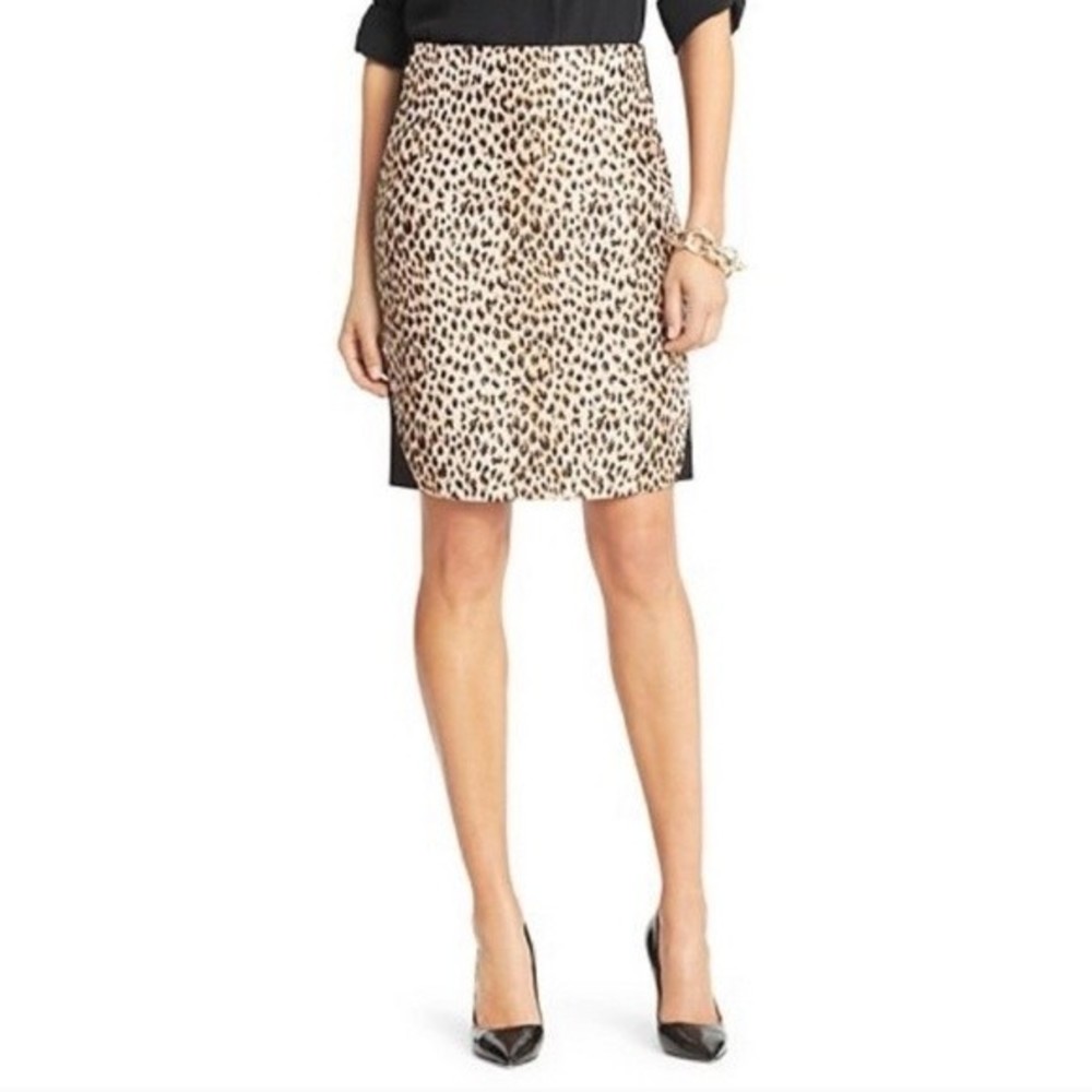 NWT Diane Von Furstenberg Emma Leopard Print Skirt- 12